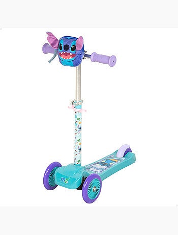 Stitch patinete infantil 3 ruedas con bolsillo delantero