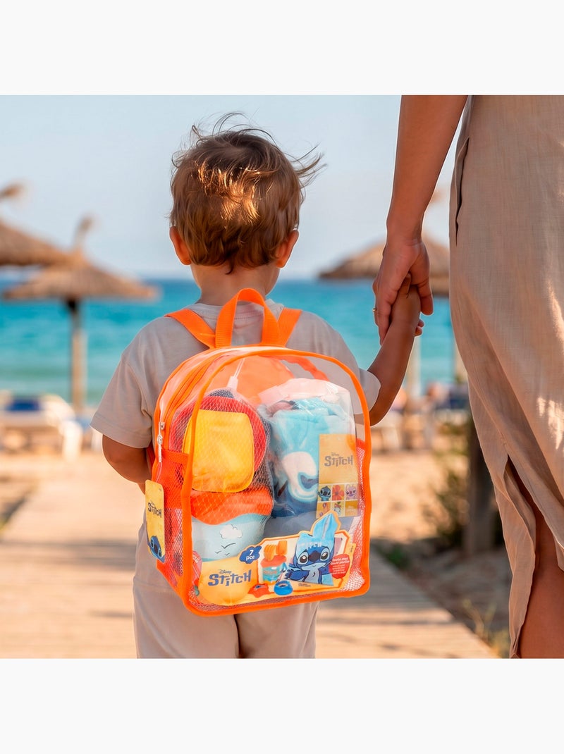 Stitch set cubo playa con accesorios mochila y poncho N/D - Kiabi