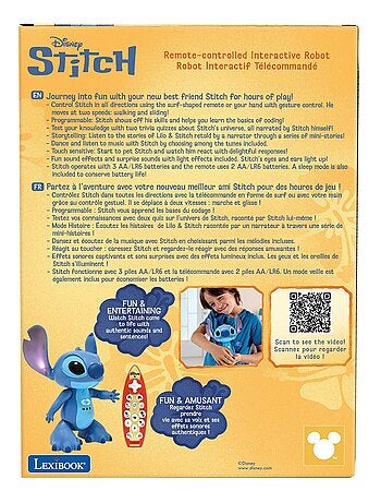 STITCHi1 Stitch teledirigido, interactivo y bilingüe, ¡con la voz real de Stitch!