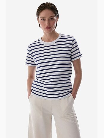 Stripe premium camiseta de rayas de manga corta penti