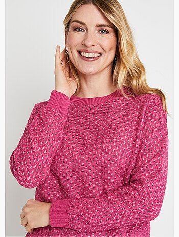 Suave jersey de cuello redondo en mezcla de algodón - Afibel