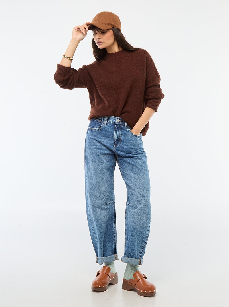 Suave jersey de mohair y lana Marron - Kiabi