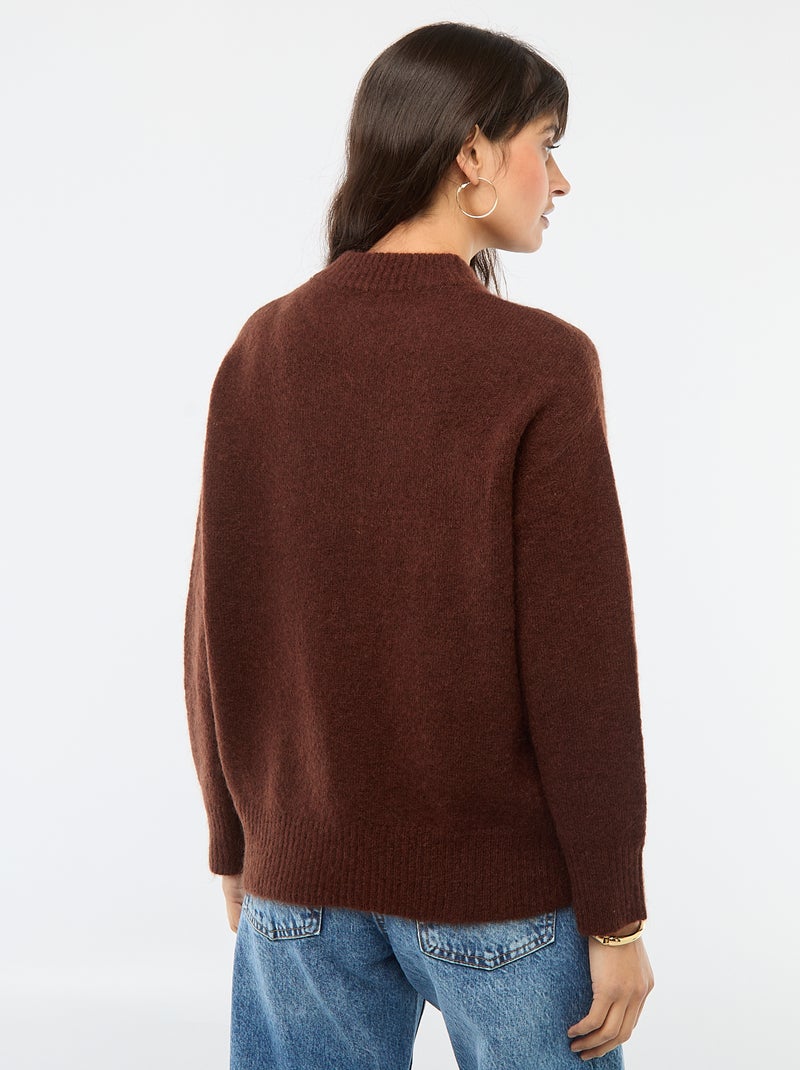Suave jersey de mohair y lana Marron - Kiabi