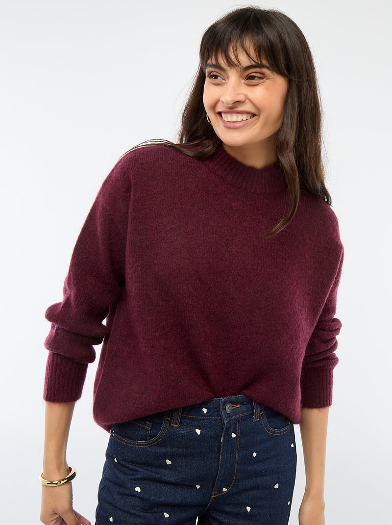 Suave jersey de mohair y lana Rojo - Kiabi