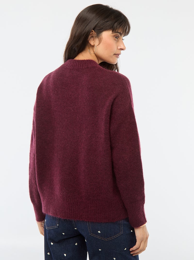 Suave jersey de mohair y lana Rojo - Kiabi