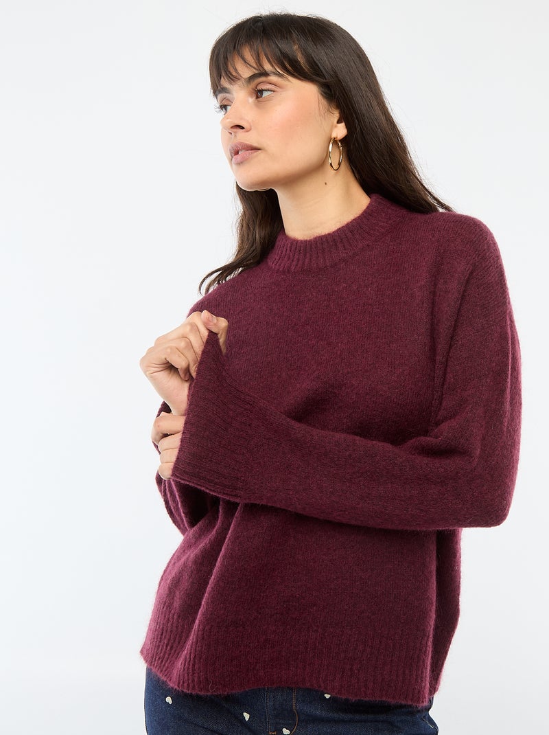 Suave jersey de mohair y lana Rojo - Kiabi