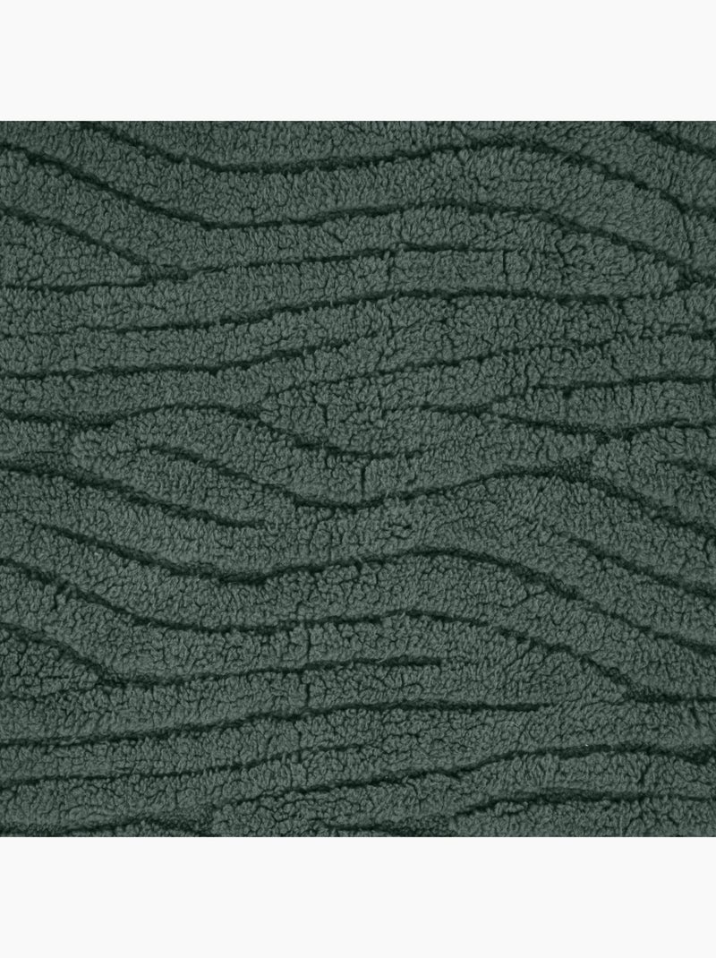 Suave manta con ondas Verde oscuro - Kiabi