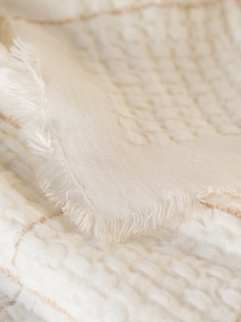 Suave tela escocesa Beige concha - Kiabi