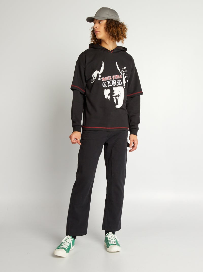Sudadera 2 en 1 camiseta 'Stranger Things' NEGRO - Kiabi