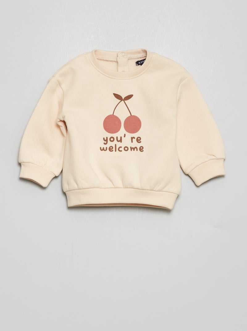 Sudadera a rayas - beis BLANCO - Kiabi
