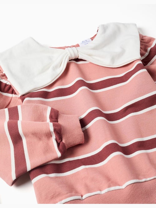 Sudadera a rayas con cuello en forma de lazo - Kiabi Sudadera a rayas con cuello en forma de lazo - Kiabi