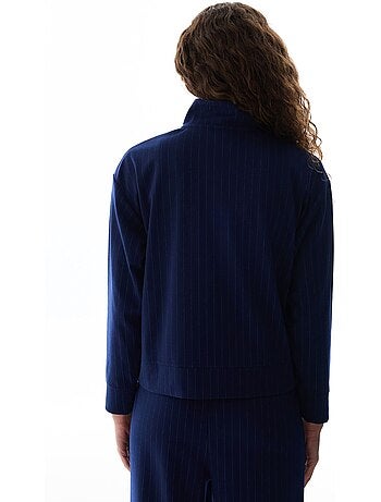 Sudadera a rayas con media cremallera penti