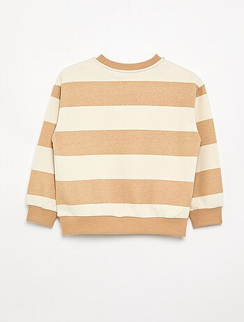 Sudadera rayada de felpa sin perchar