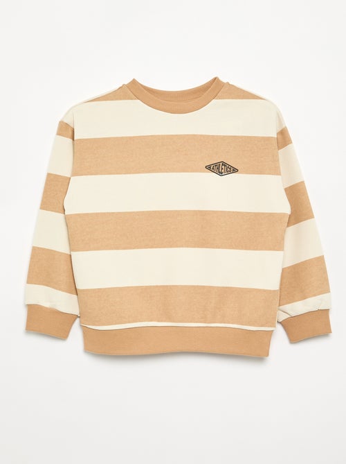 Sudadera a rayas de felpa no perchada - Kiabi Sudadera a rayas de felpa no perchada - Kiabi