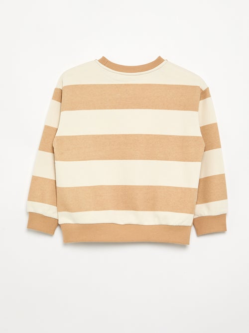 Sudadera a rayas de felpa no perchada - Kiabi Sudadera a rayas de felpa no perchada - Kiabi