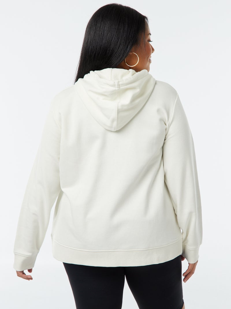Sudadera abrigada de chándal con capucha Blanco - Kiabi