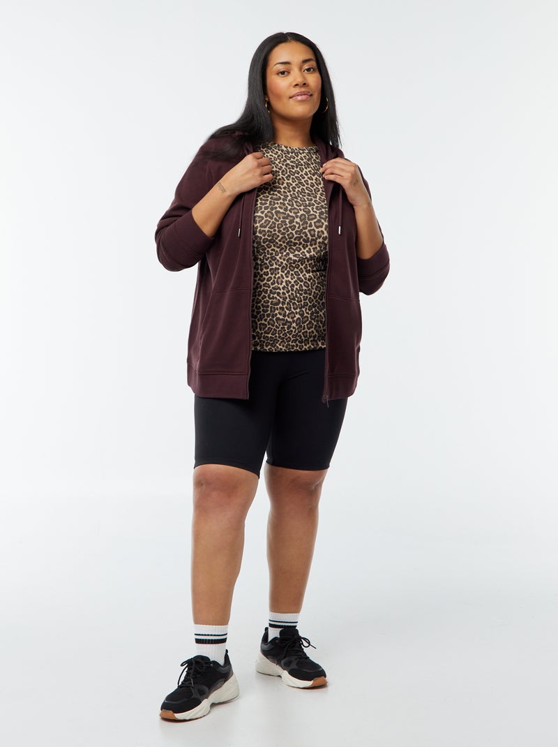 Sudadera abrigada de chándal con capucha Purpura - Kiabi