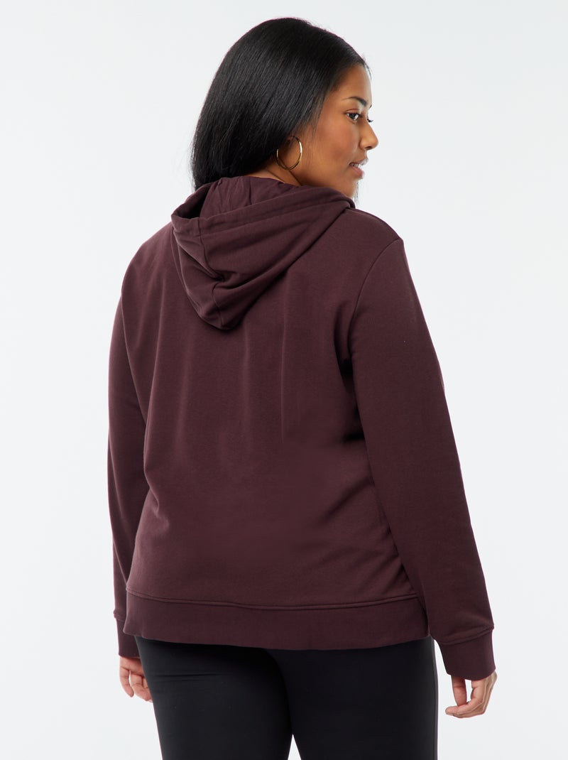 Sudadera abrigada de chándal con capucha Purpura - Kiabi