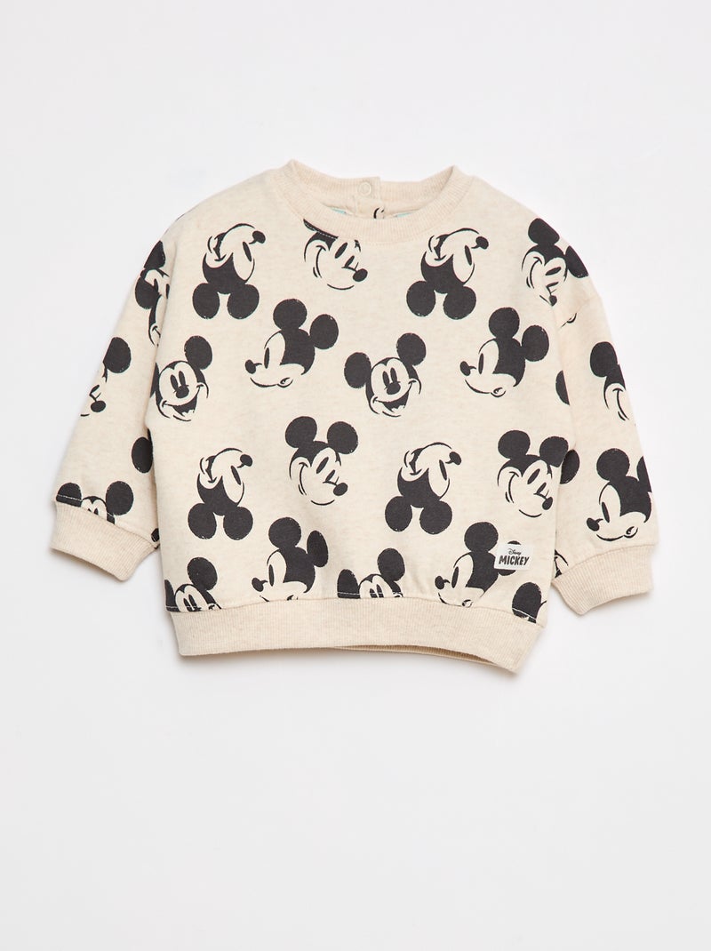 Sudadera abrigada estampada 'Disney' Beige - Kiabi