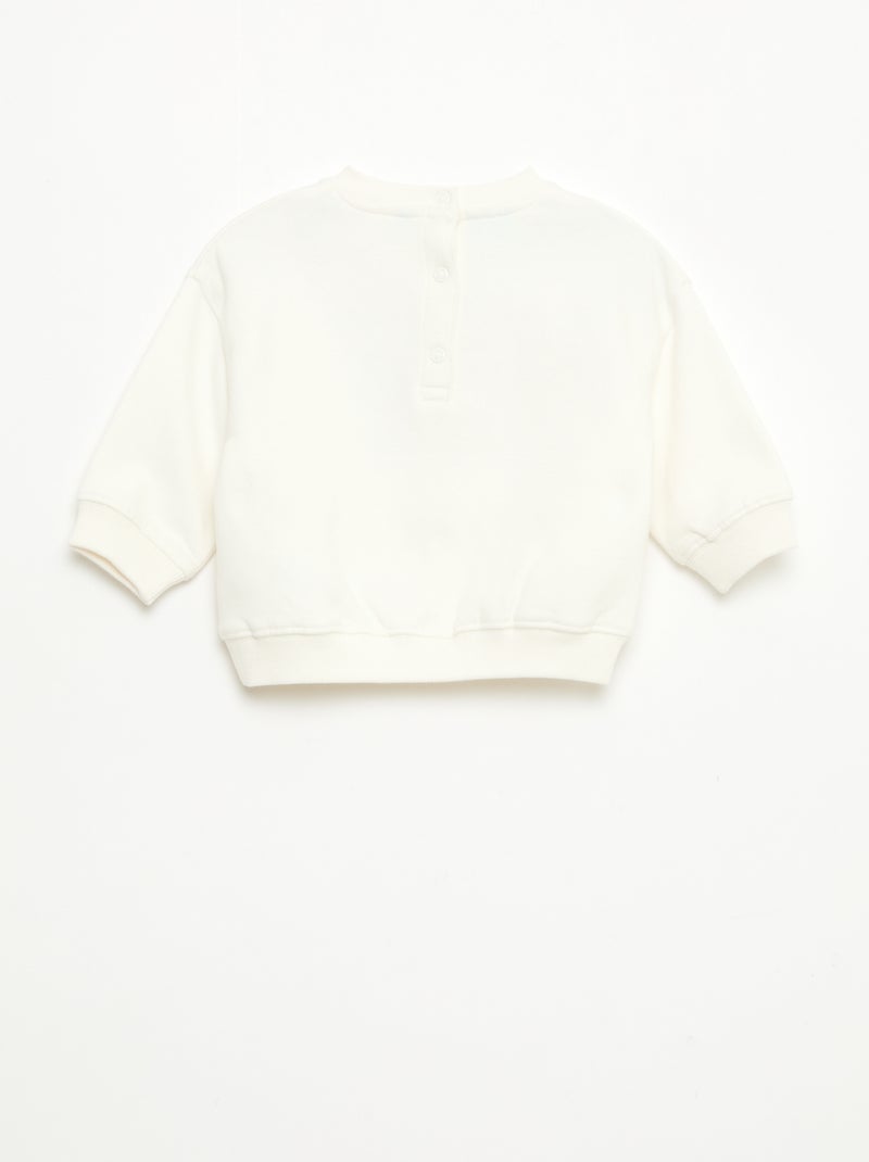 Sudadera abrigada estampada 'Disney' Blanco - Kiabi