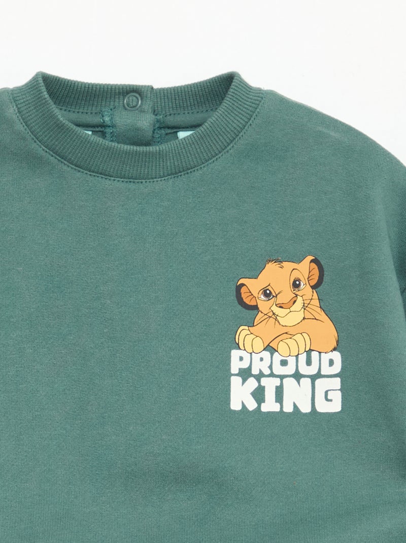 Sudadera abrigada estampada 'Disney' Verde - Kiabi