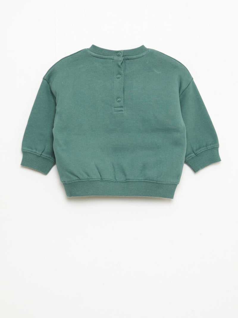 Sudadera abrigada estampada 'Disney' Verde - Kiabi