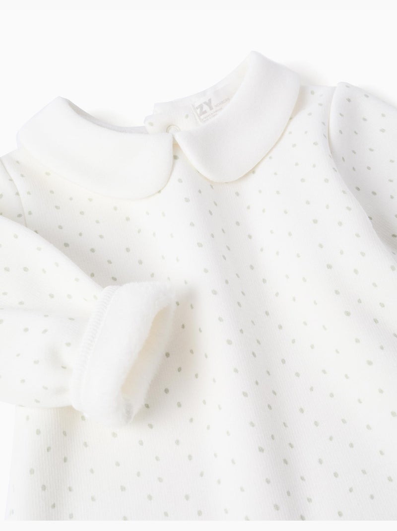 Sudadera Acolchada con Cuello Peter Pan Blanco - Kiabi