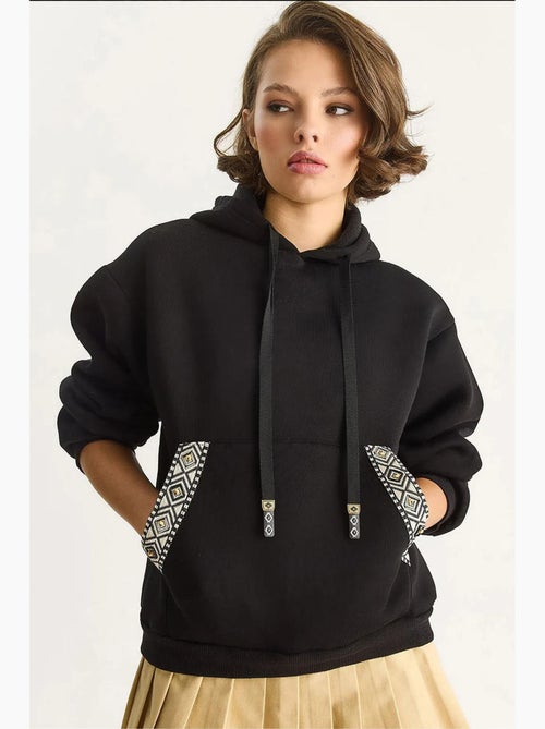 Sudadera acrílica de corte relajado con capucha lucci - Kiabi