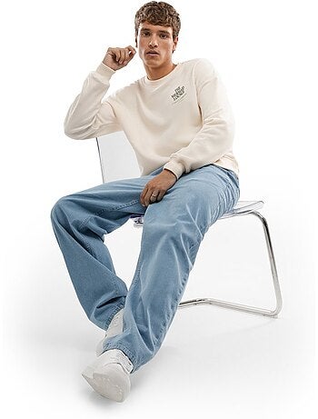 Sudadera algodón orgánico hombre lifestyle hombre lounge sand