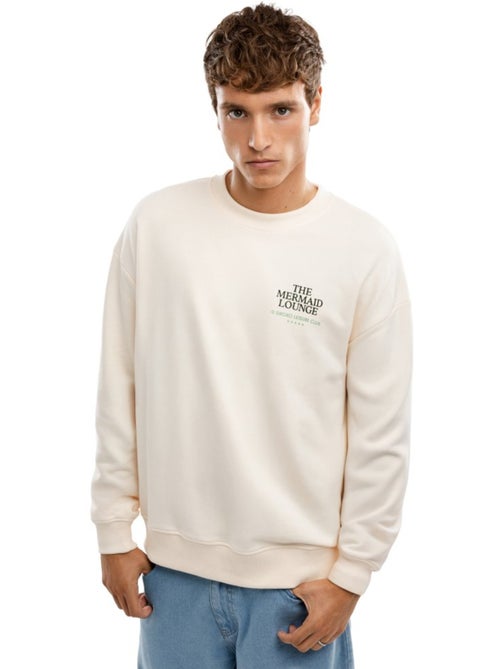 Sudadera algodón orgánico hombre lifestyle hombre lounge sand - Kiabi