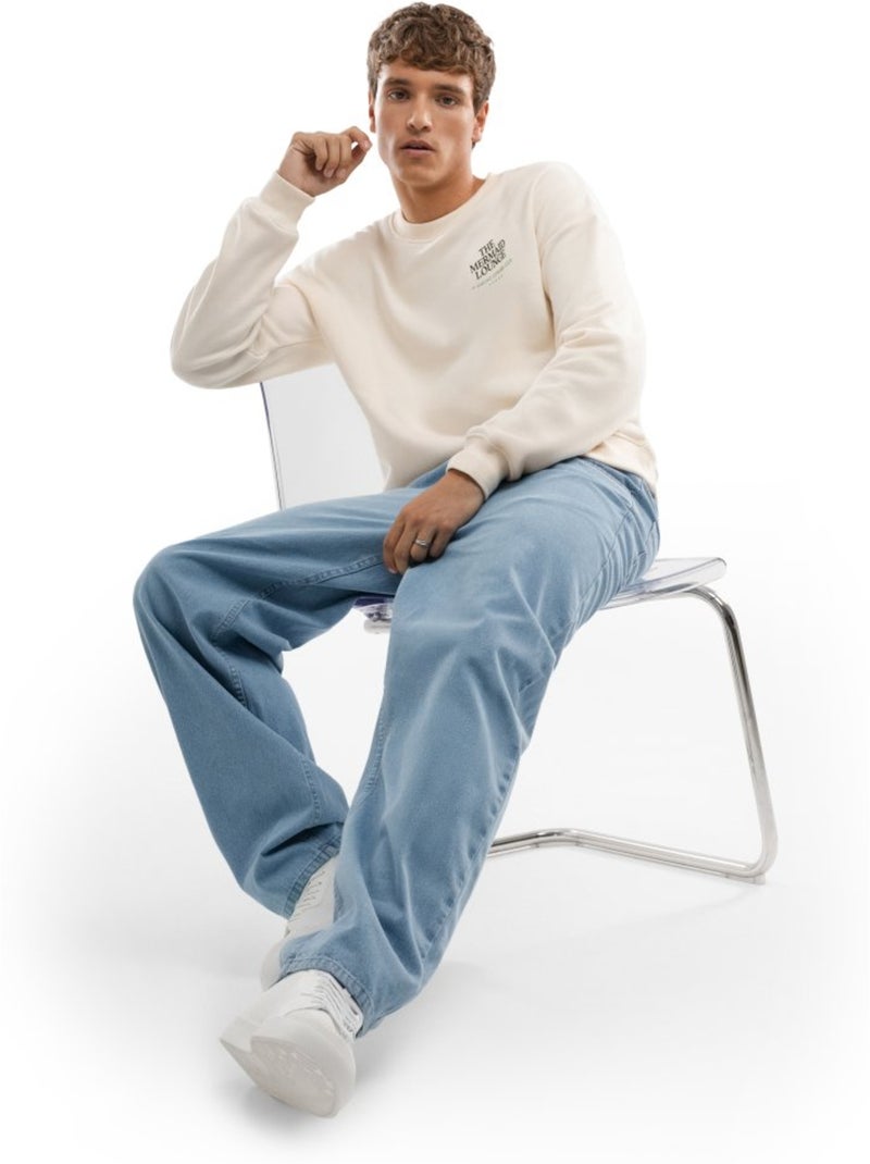Sudadera algodón orgánico hombre lifestyle hombre lounge sand Beige - Kiabi