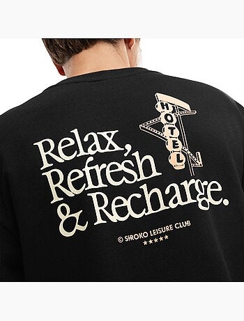 Sudadera algodón orgánico hombre lifestyle hombre relax