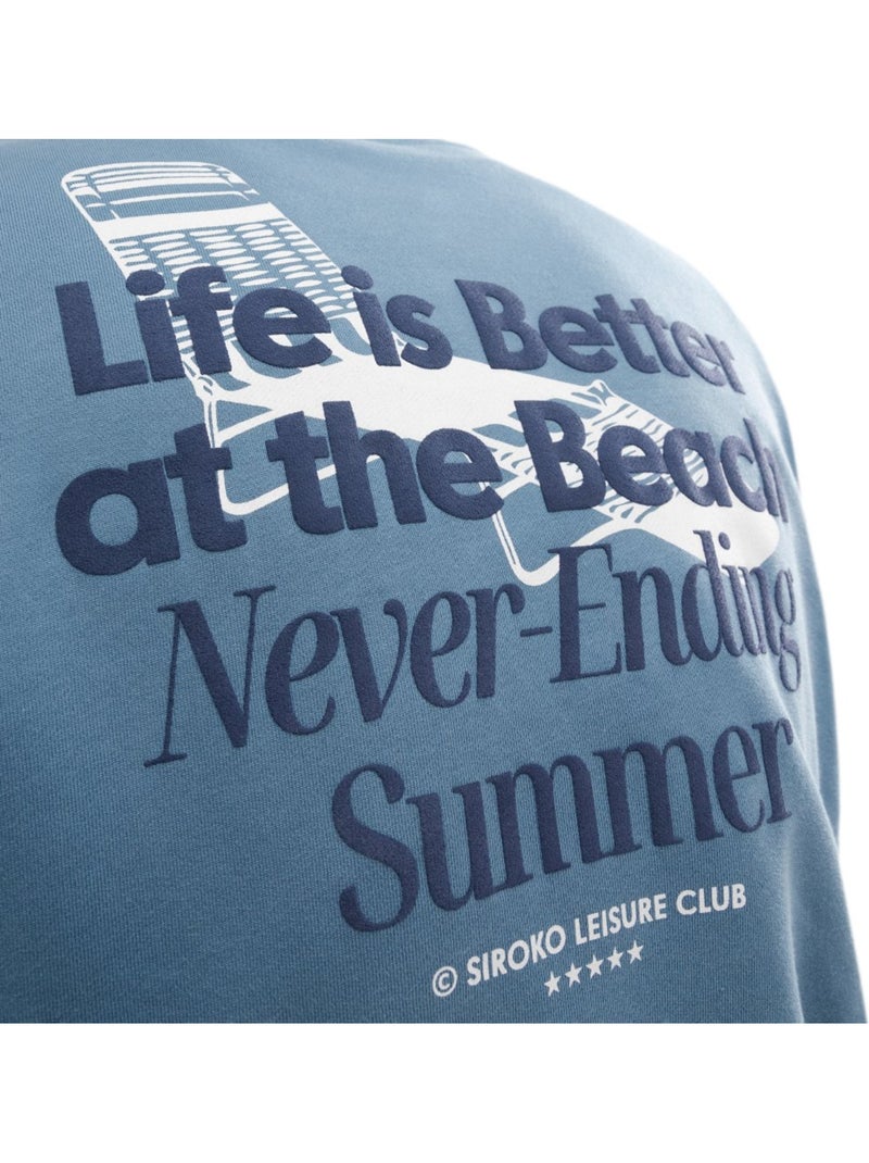 Sudadera algodón orgánico hombre lifestyle hombre summer Azul - Kiabi