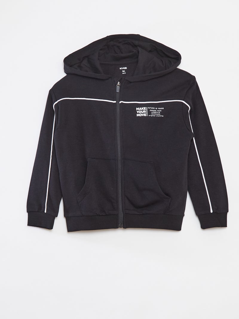 Sudadera ancha con capucha Negro - Kiabi