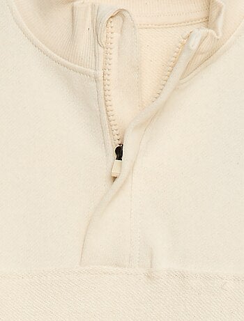 Sudadera ancha con cuello de cremallera