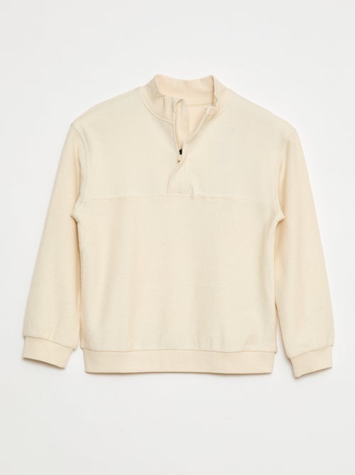 Sudadera ancha con cuello de cremallera - Kiabi