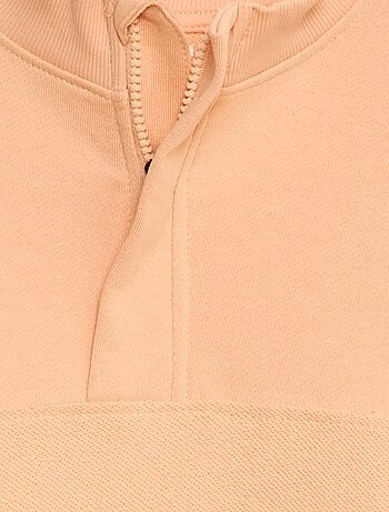 Sudadera ancha con cuello de cremallera