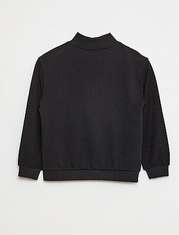 Sudadera ancha con cuello de cremallera