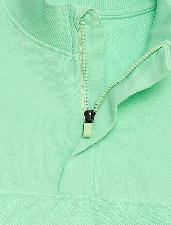 Sudadera ancha con cuello de cremallera