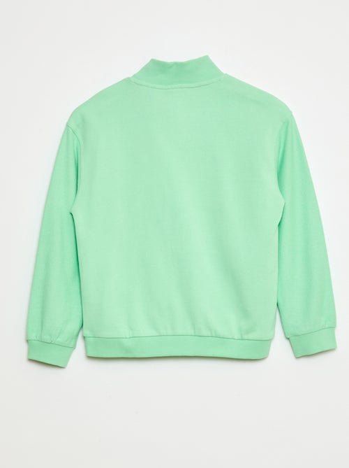 Sudadera ancha con cuello de cremallera - Kiabi