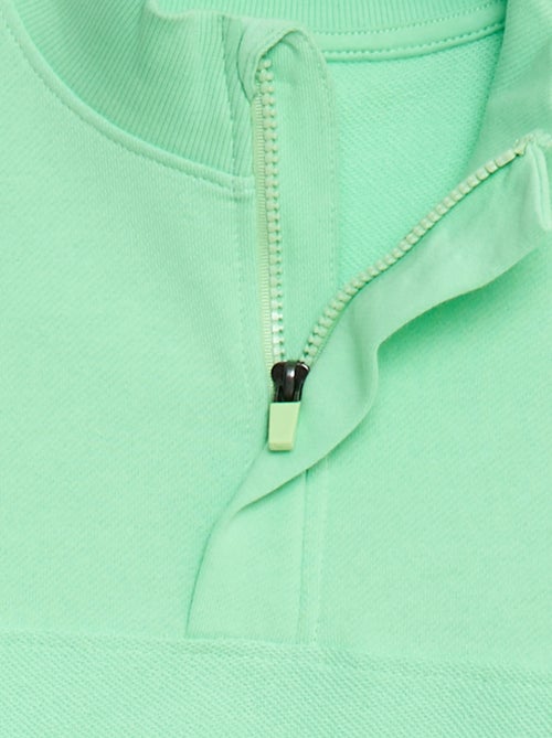 Sudadera ancha con cuello de cremallera - Kiabi