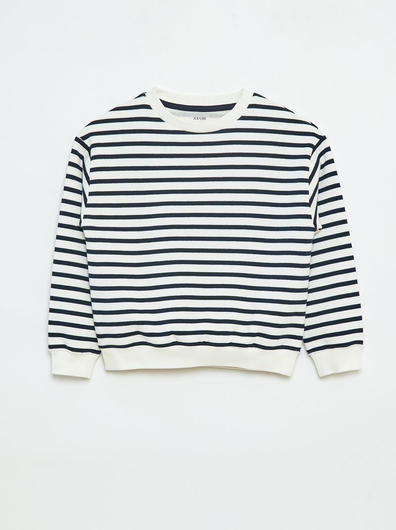 Sudadera ancha con estampado Azul - Kiabi
