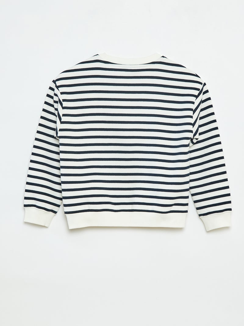 Sudadera ancha con estampado Azul - Kiabi