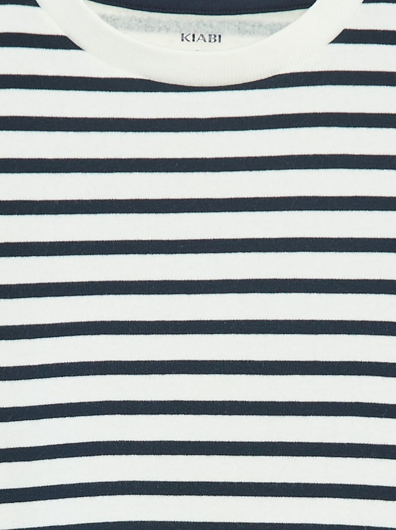 Sudadera ancha con estampado Azul - Kiabi