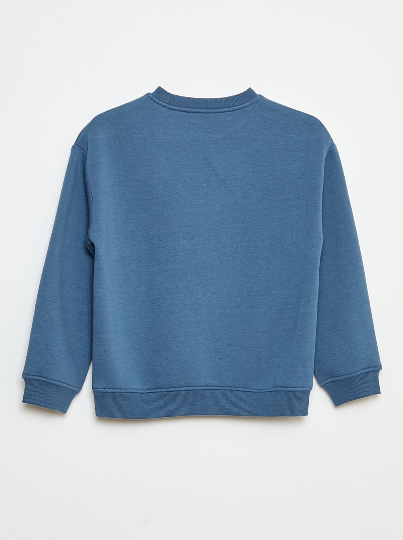 Sudadera ancha con estampado Azul - Kiabi