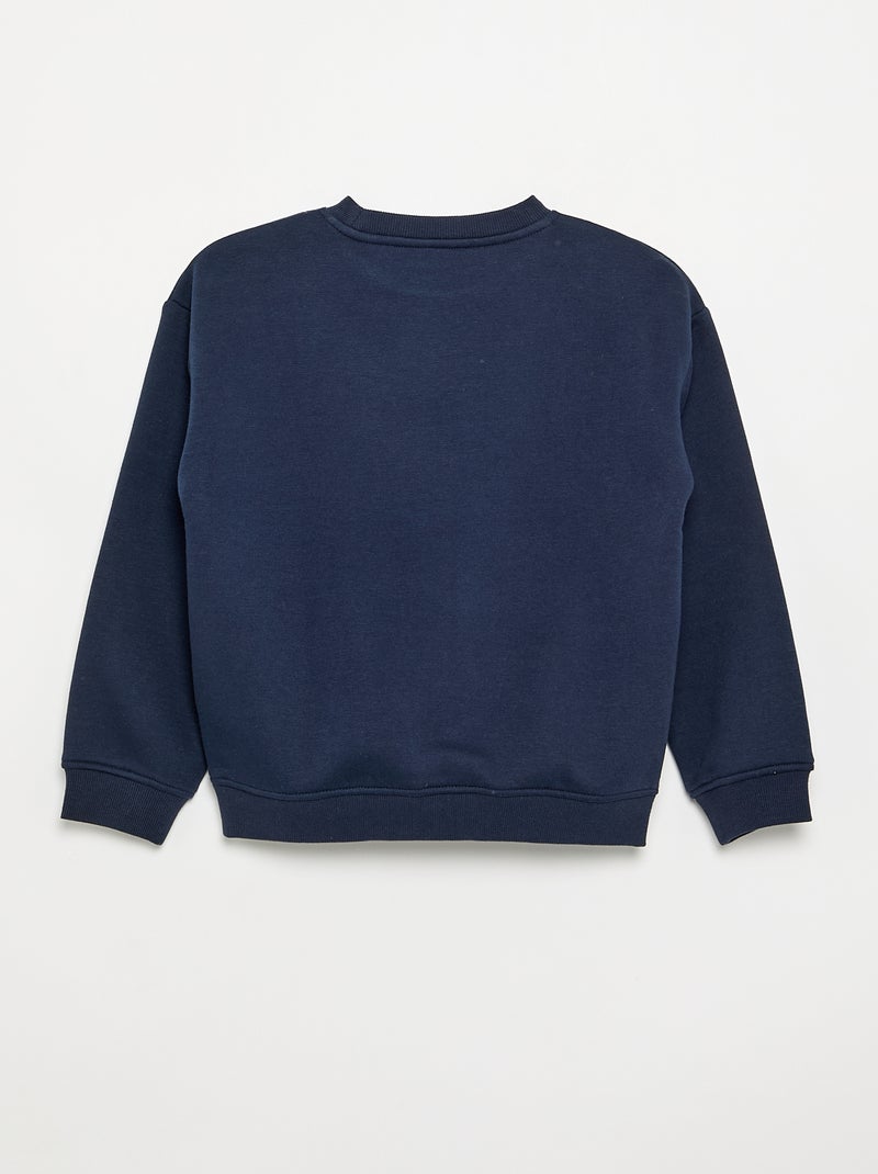 Sudadera ancha con estampado Azul - Kiabi