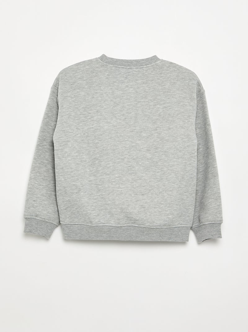 Sudadera ancha con estampado Gris - Kiabi