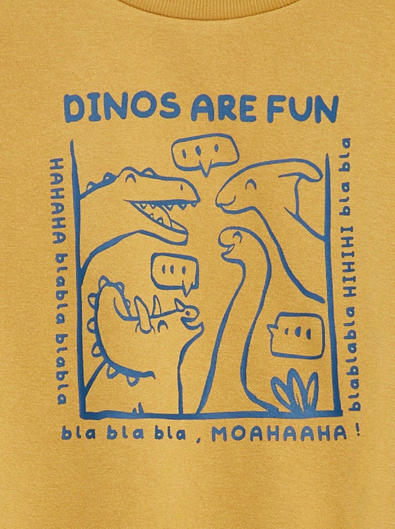 Sudadera ancha con estampado Marron - Kiabi