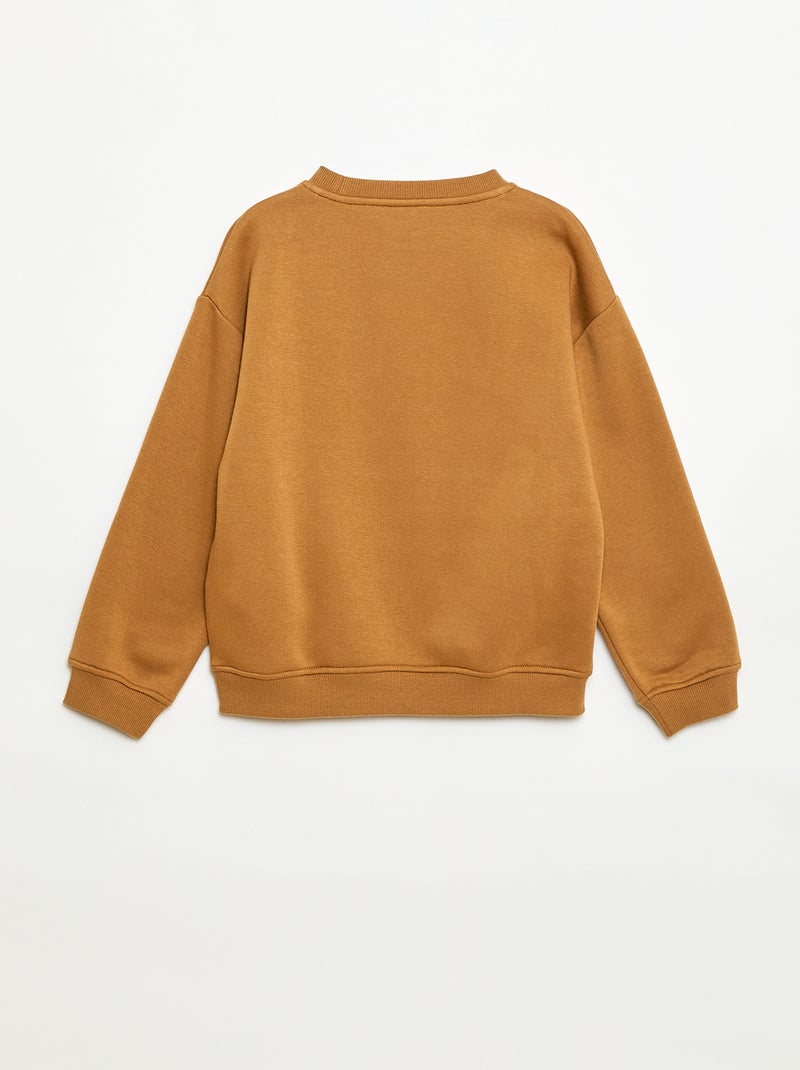 Sudadera ancha con estampado Marron - Kiabi