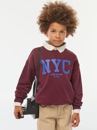 Sudadera ancha con estampado